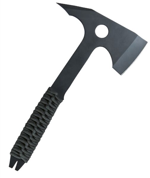 Paracord Axt schwarz mit Kopftasche