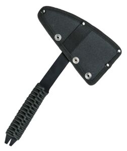 Paracord Axt schwarz mit Kopftasche