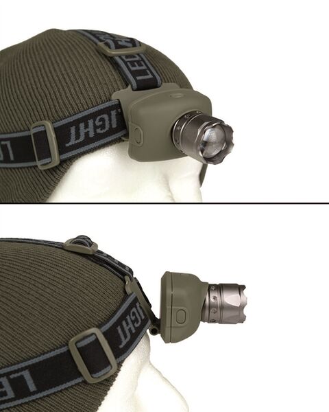Kopflampe 3 Watt CREE LED mit Zoom